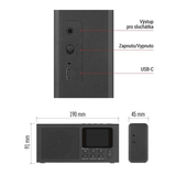 Přenosné rádio EMOS E0090 s Bluetooth, DAB/ DAB+/ FM, černé