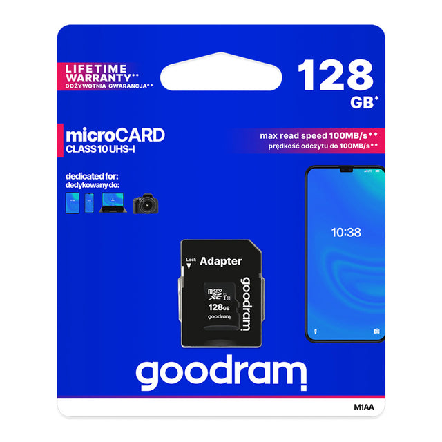 Karta paměťová GOODRAM microSD 128GB s adaptérem