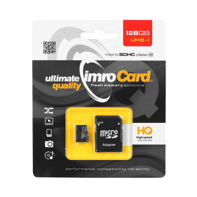 Paměťová karta IMRO Micro SD 128GB Cl10 s adaptérem