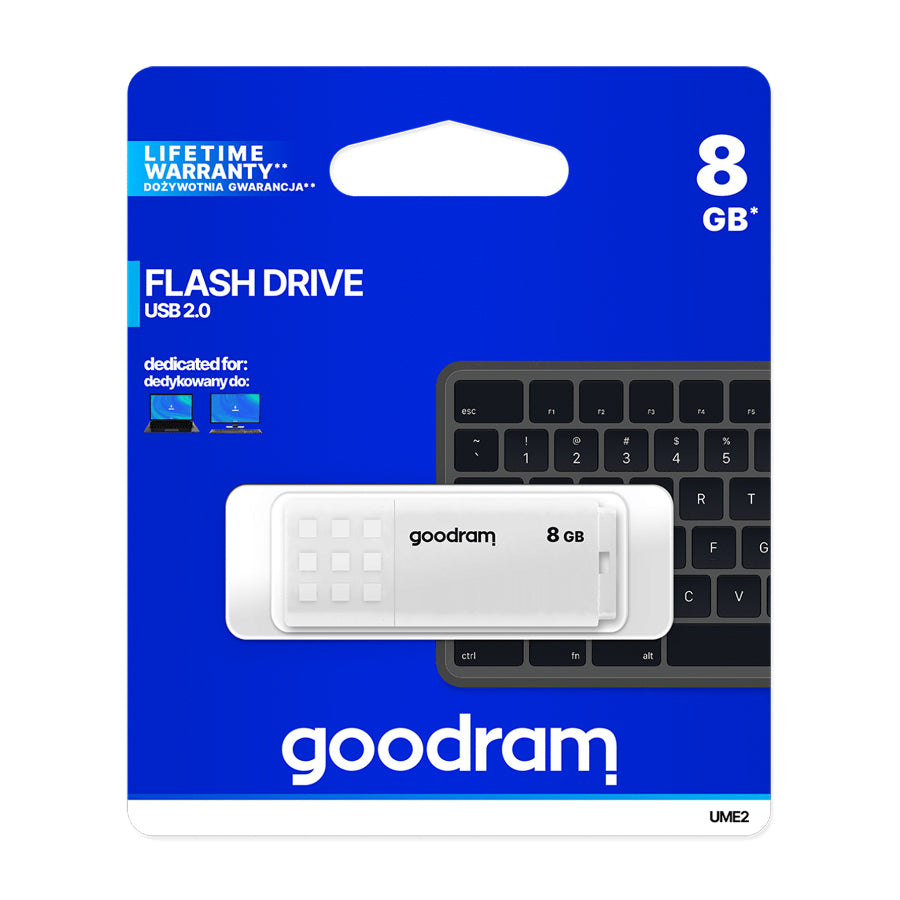 Flash disk GOODRAM USB 2.0 8GB bílý