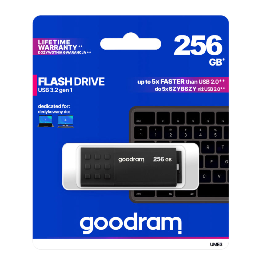 Flash disk GOODRAM USB 3.2 256GB černý