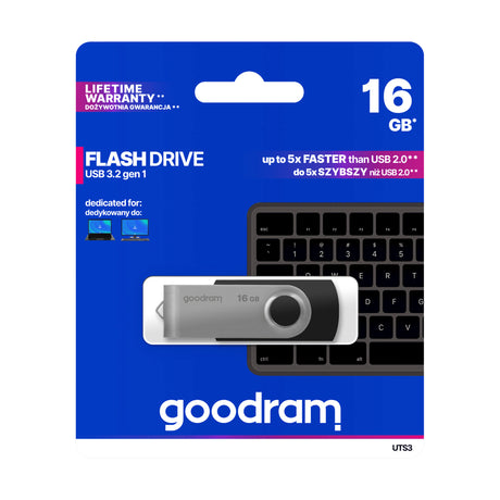 Flash disk GOODRAM USB 3.2 16 GB černý