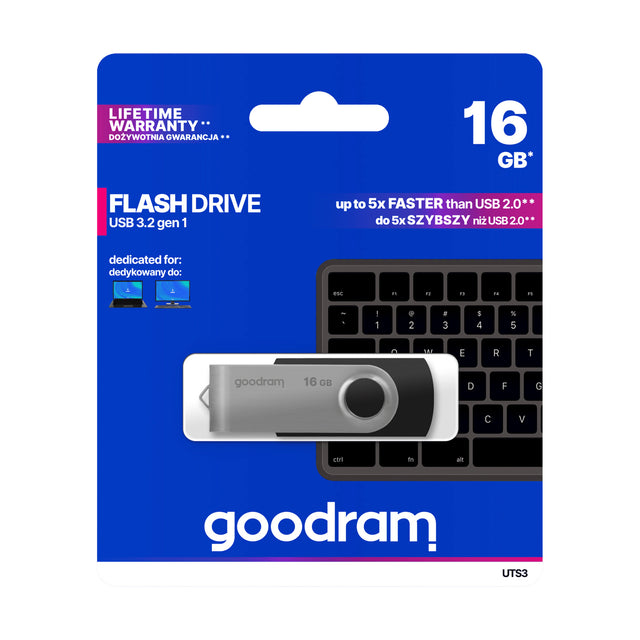 Flash disk GOODRAM USB 3.2 16 GB černý