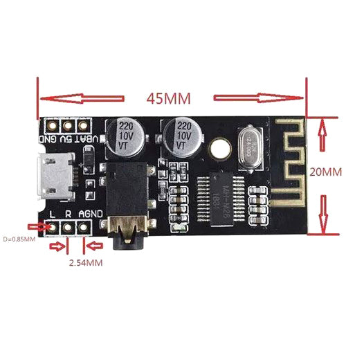 Bluetooth 4.2 Stereo Audio Receiver modul MH-M28